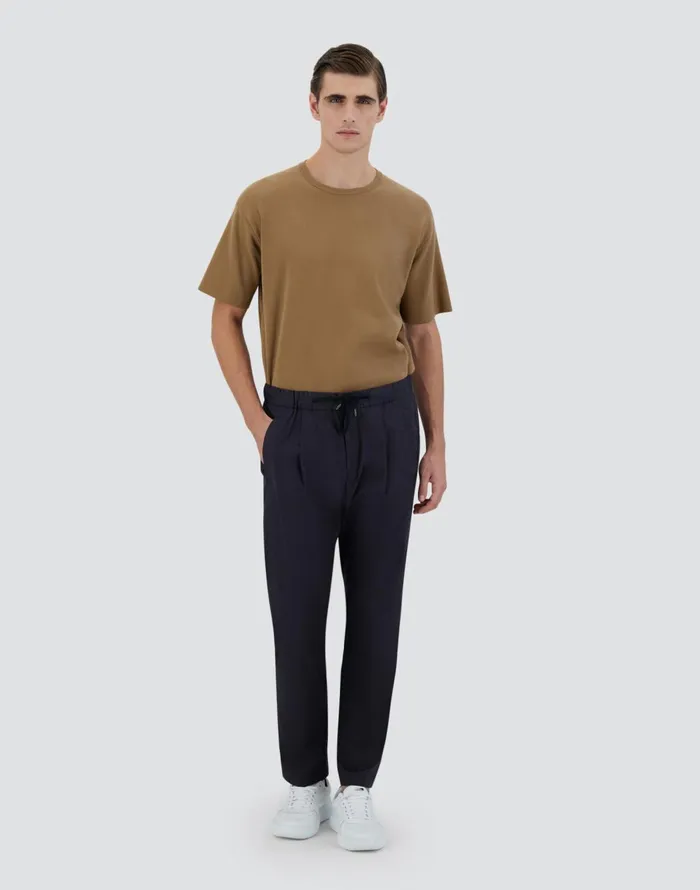 Herno LIGHT COTTON STRETCH TROUSERS Blu Navy Men Trousers