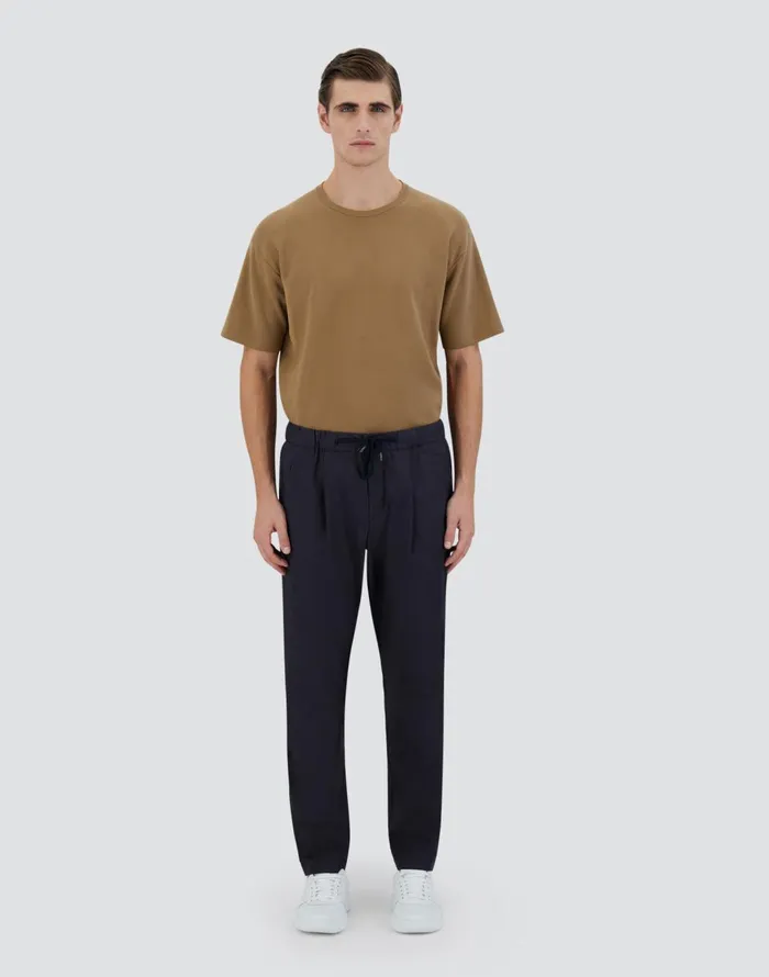 Herno LIGHT COTTON STRETCH TROUSERS Blu Navy Men Trousers