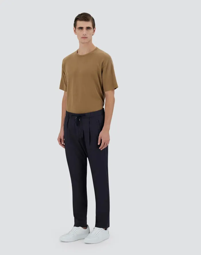 Herno LIGHT COTTON STRETCH TROUSERS Blu Navy Men Trousers
