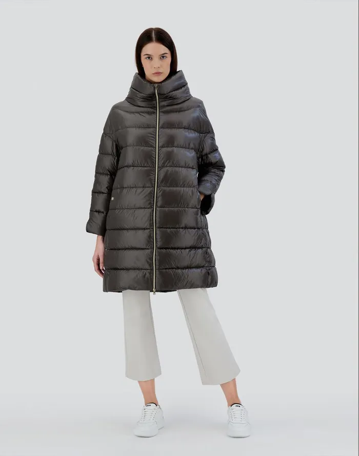 Herno MATILDE Grey Women Long Down Jackets