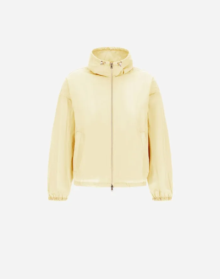 Herno NEW TECHNO TAFFETA JACKET Ivory Women Parka and Jackets