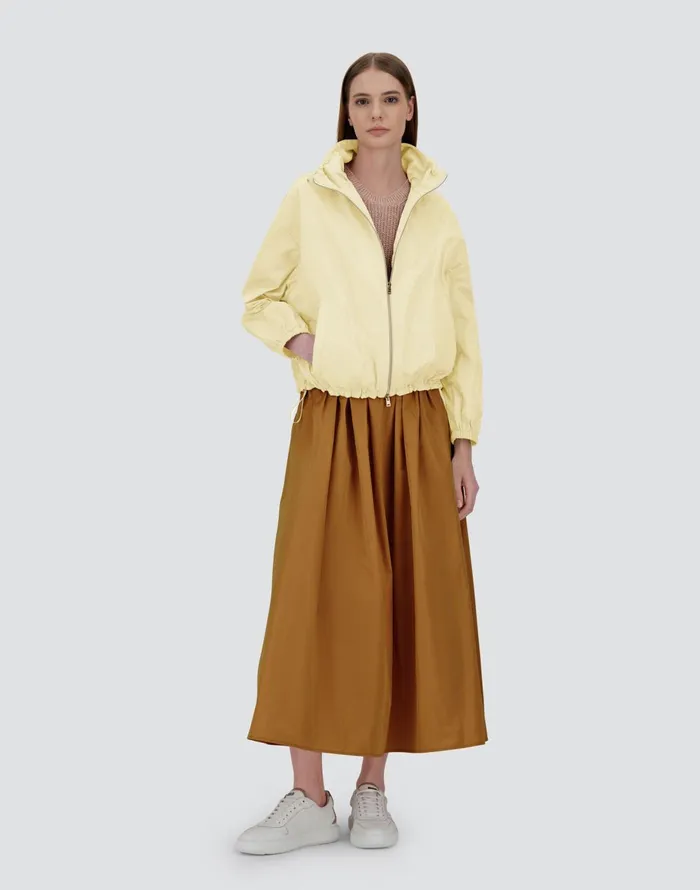 Herno NEW TECHNO TAFFETA JACKET Ivory Women Parka and Jackets