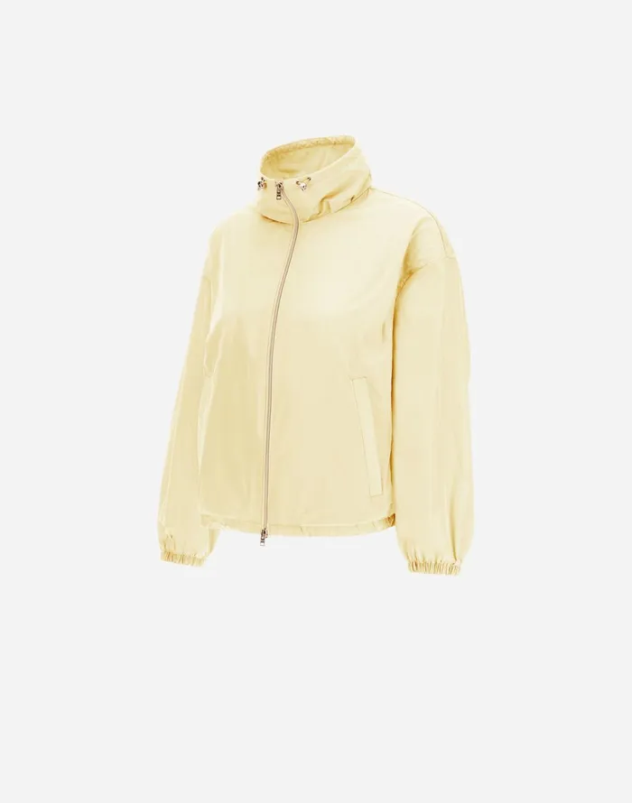 Herno NEW TECHNO TAFFETA JACKET Ivory Women Parka and Jackets