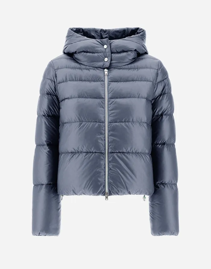 Herno RESORT BOMBER JACKET IN NYLON ULTRALIGHT Light Blue Women Bomber