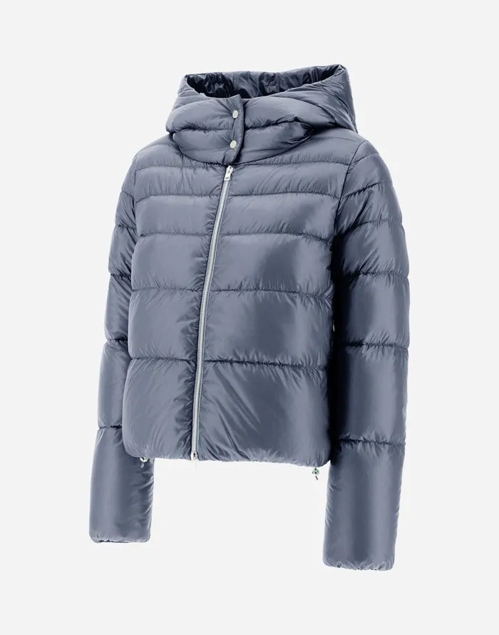 Herno RESORT BOMBER JACKET IN NYLON ULTRALIGHT Light Blue Women Bomber