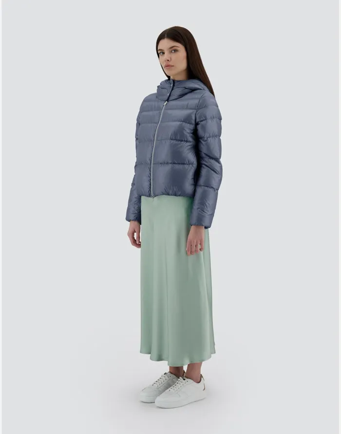 Herno RESORT BOMBER JACKET IN NYLON ULTRALIGHT Light Blue Women Bomber