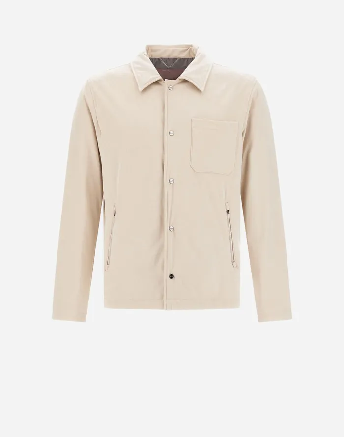 Herno RESORT SHIRT IN SUEDE EFFECT Ice Men Shackets