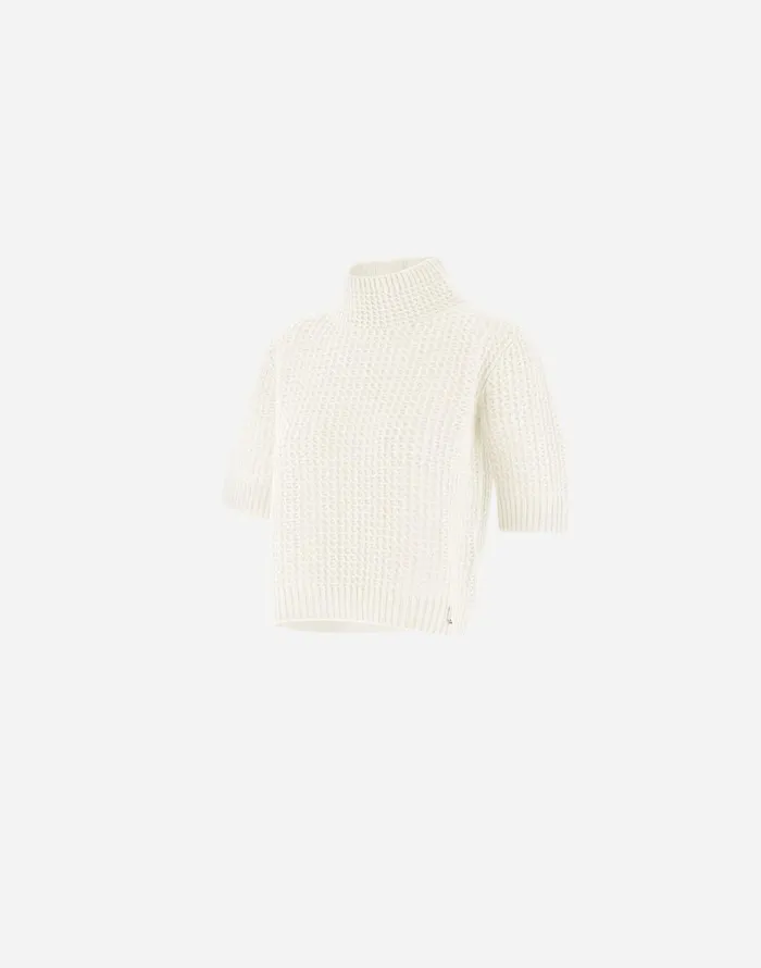 Herno RESORT SWEATER IN INFINITY CUT OUT White Women Knitwear