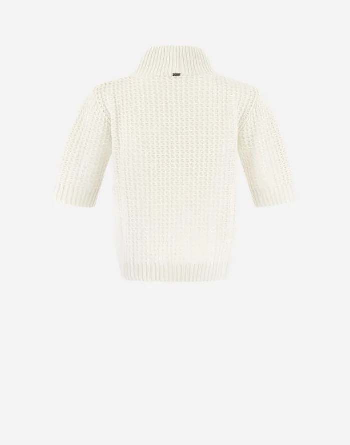 Herno RESORT SWEATER IN INFINITY CUT OUT White Women Knitwear