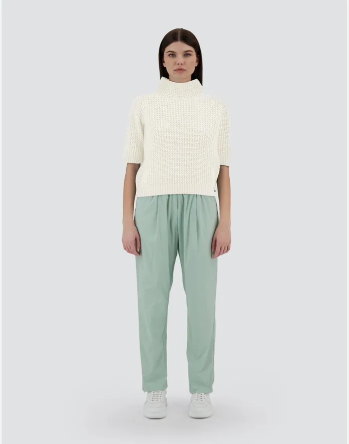 Herno RESORT SWEATER IN INFINITY CUT OUT White Women Knitwear