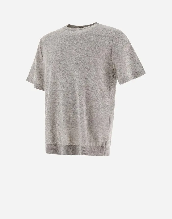Herno RESORT SWEATER IN JEANS EFFECT Light Grey Men Knitwear