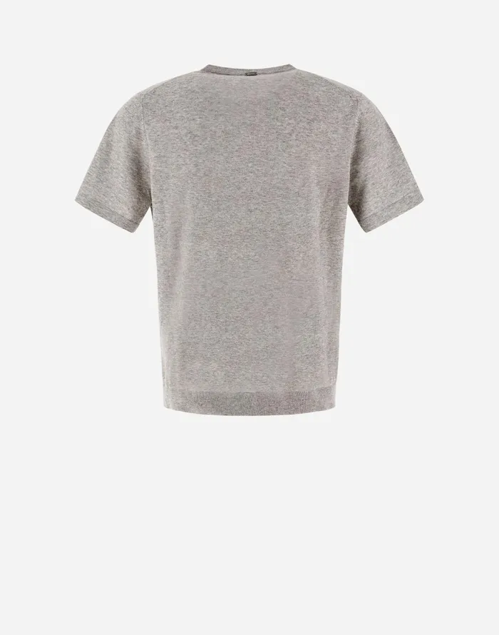 Herno RESORT SWEATER IN JEANS EFFECT Light Grey Men Knitwear