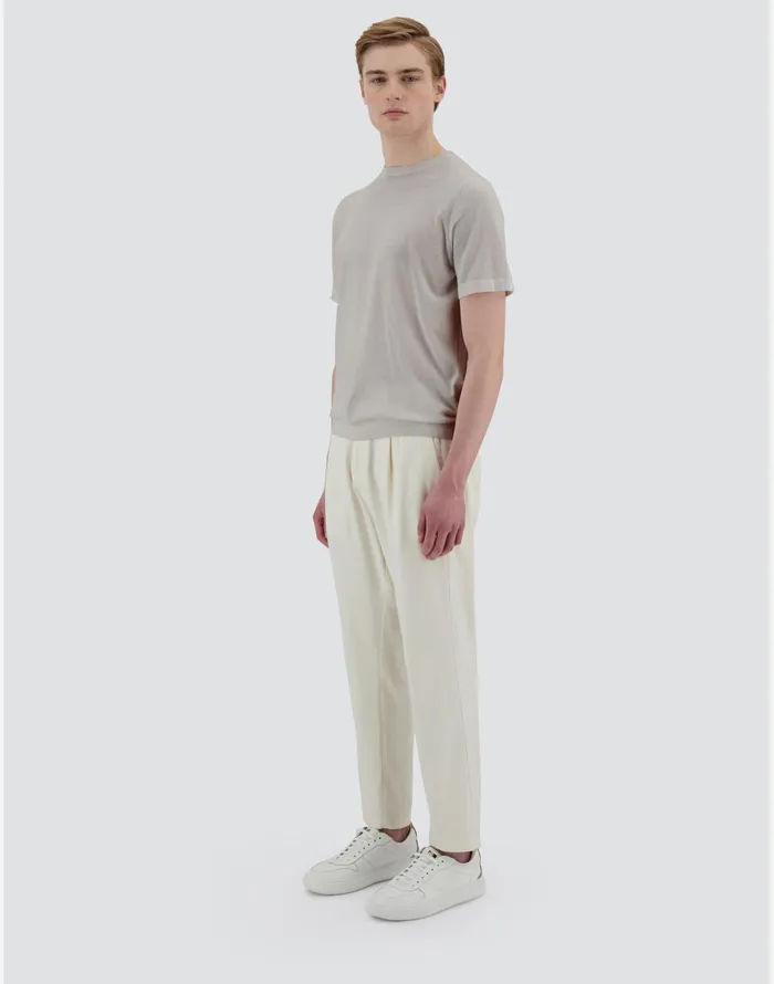 Herno RESORT SWEATER IN JEANS EFFECT Light Grey Men Knitwear