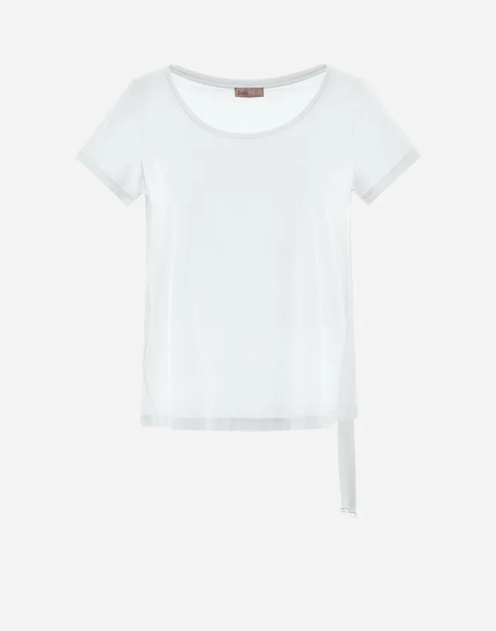 Herno RESORT TSHIRT IN COOL COT White Women Tshirts and Tops