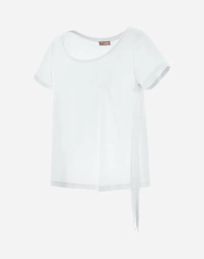 Herno RESORT TSHIRT IN COOL COT White Women Tshirts and Tops