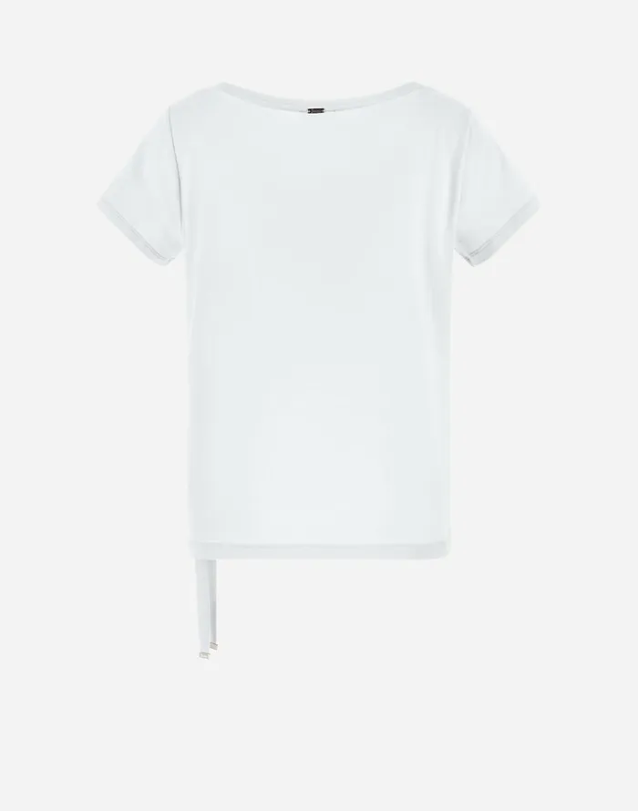 Herno RESORT TSHIRT IN COOL COT White Women Tshirts and Tops