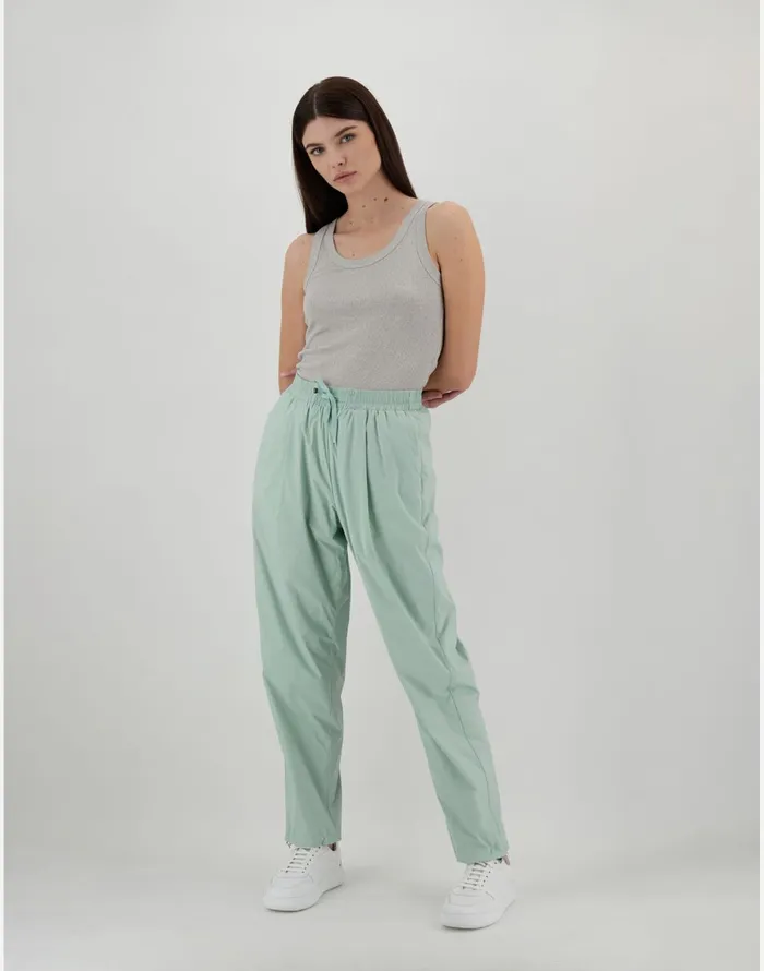 Herno RESORT TROUSERS IN LIGHT NYLON STRETCH Oasis Green Women Trousers