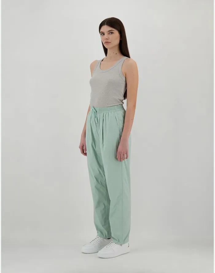 Herno RESORT TROUSERS IN LIGHT NYLON STRETCH Oasis Green Women Trousers