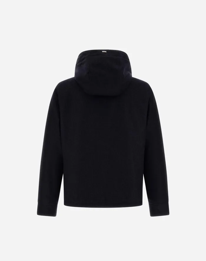 Herno SILK CASHMERE JACKET Navy Blue Men Parka and Jackets