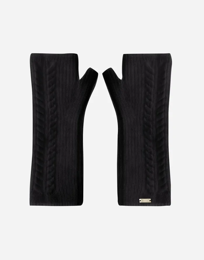 Herno SLEEVES IN COMFY INFINITY Black Women Sleeves and Gloves