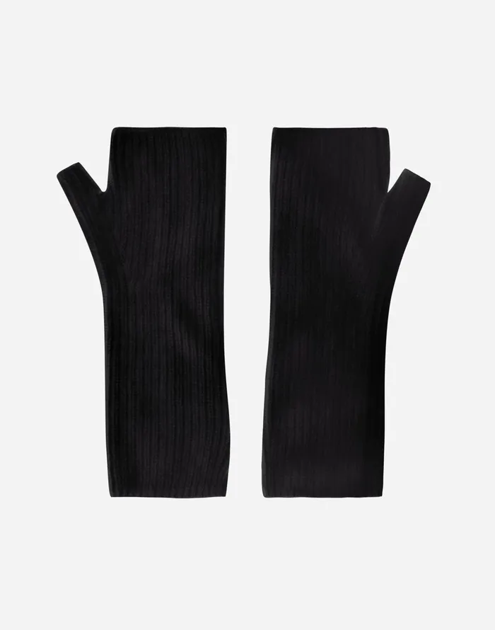 Herno SLEEVES IN COMFY INFINITY Black Women Sleeves and Gloves