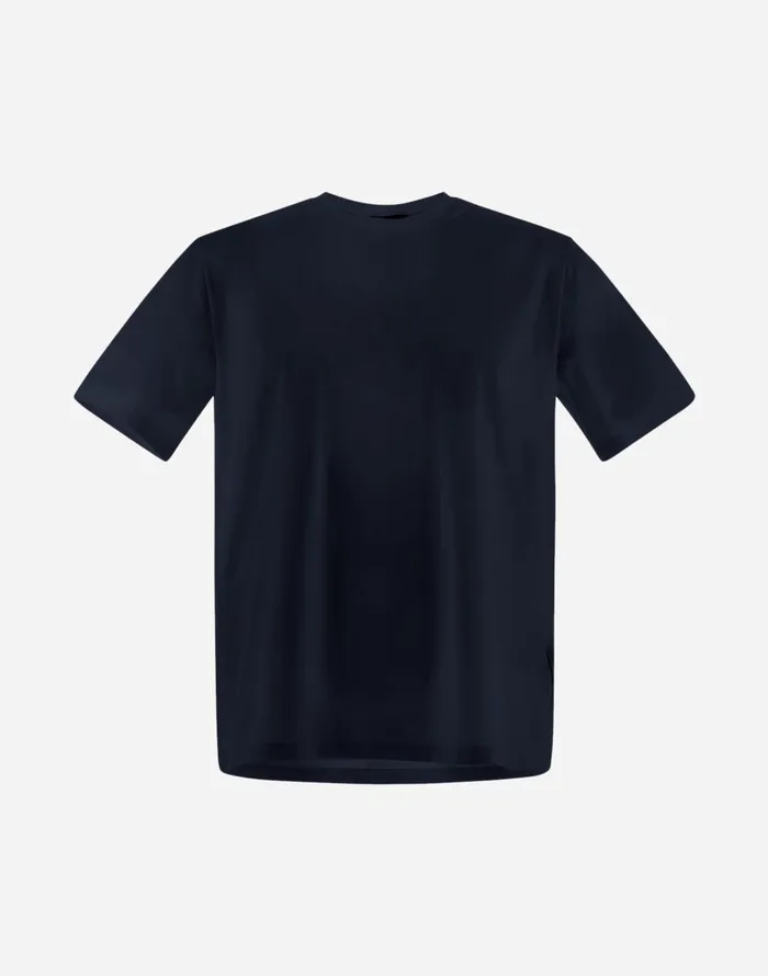 Herno SUPERFINECOTTON STRETCH TSHIRT Blu Navy Men Tshirts and Polo Shirts