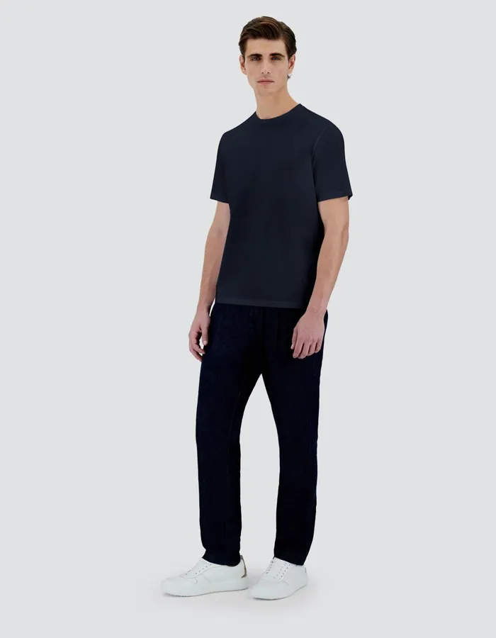 Herno SUPERFINECOTTON STRETCH TSHIRT Blu Navy Men Tshirts and Polo Shirts