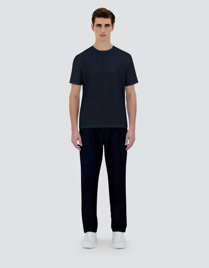 Herno SUPERFINECOTTON STRETCH TSHIRT Blu Navy Men Tshirts and Polo Shirts