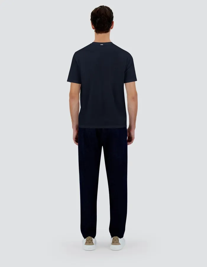 Herno SUPERFINECOTTON STRETCH TSHIRT Blu Navy Men Tshirts and Polo Shirts