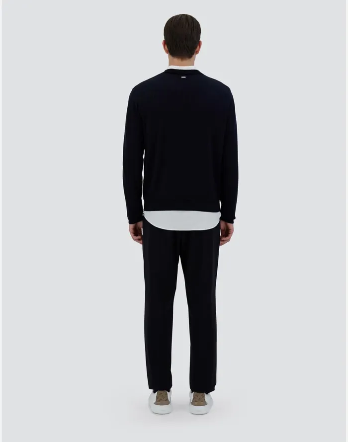 Herno SWEATER IN ENDLESS WOOL Dark Blue Men Knitwear
