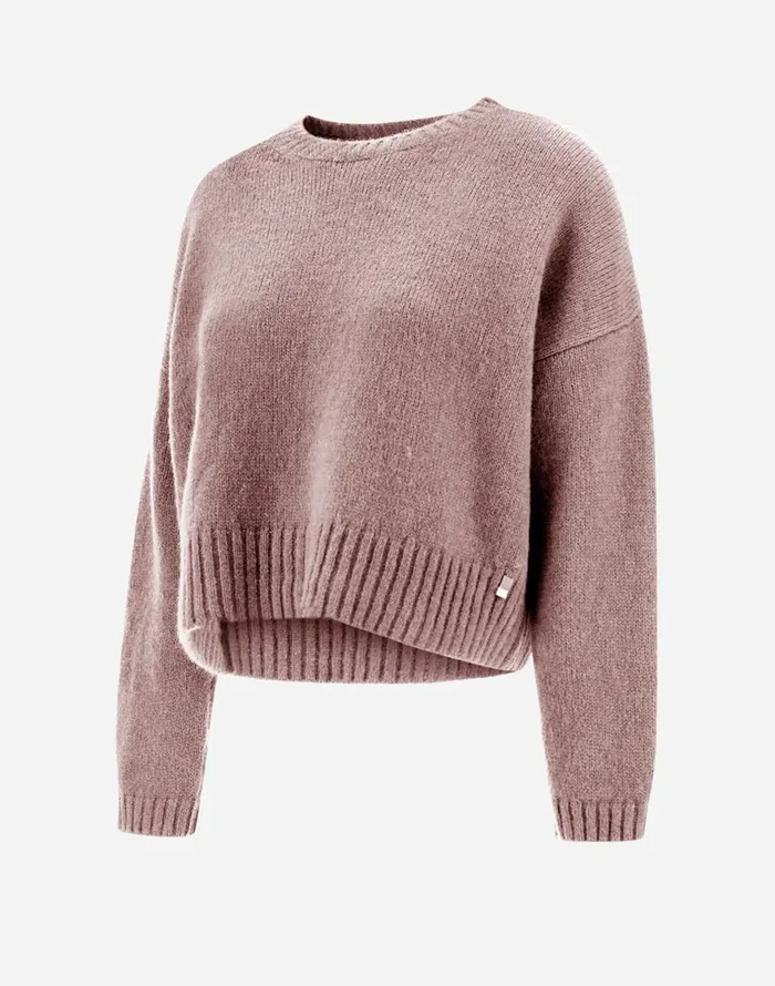 Herno SWEATER IN PLAINALPACA WOOL Pink Women Sweaters and Cardigan
