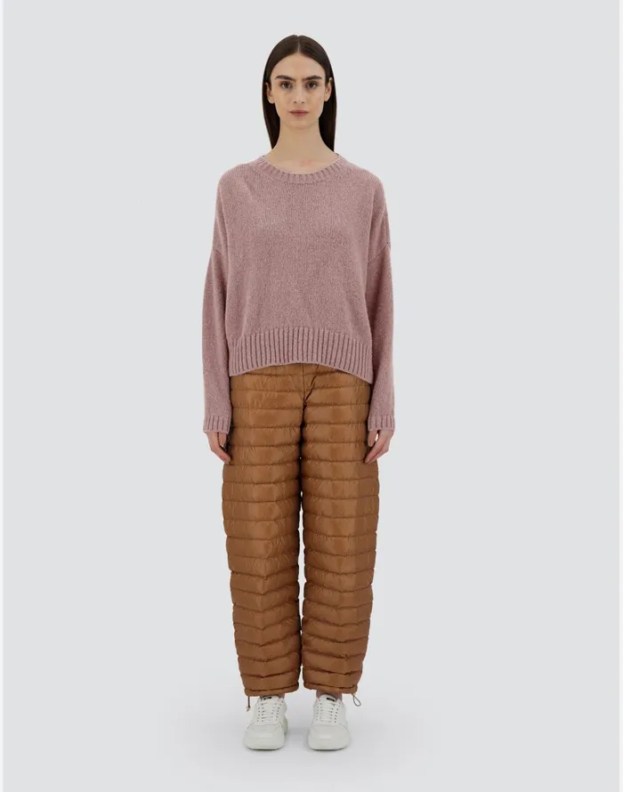 Herno SWEATER IN PLAINALPACA WOOL Pink Women Sweaters and Cardigan