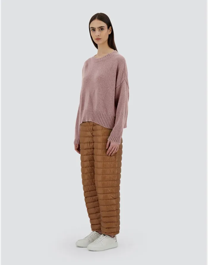 Herno SWEATER IN PLAINALPACA WOOL Pink Women Sweaters and Cardigan