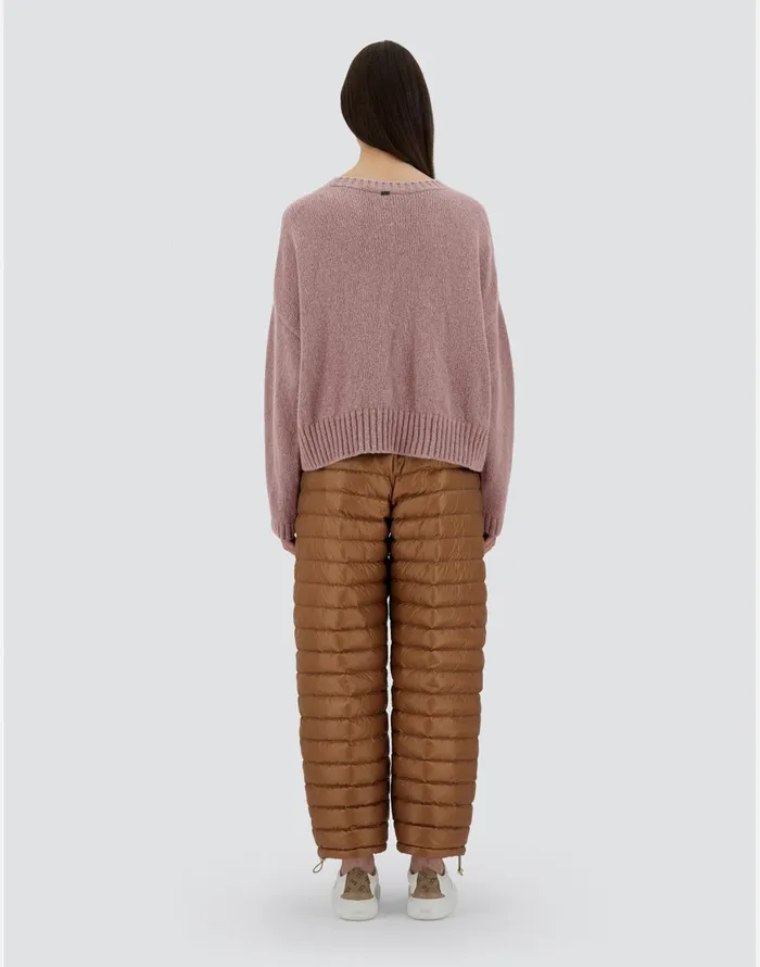 Herno SWEATER IN PLAINALPACA WOOL Pink Women Sweaters and Cardigan