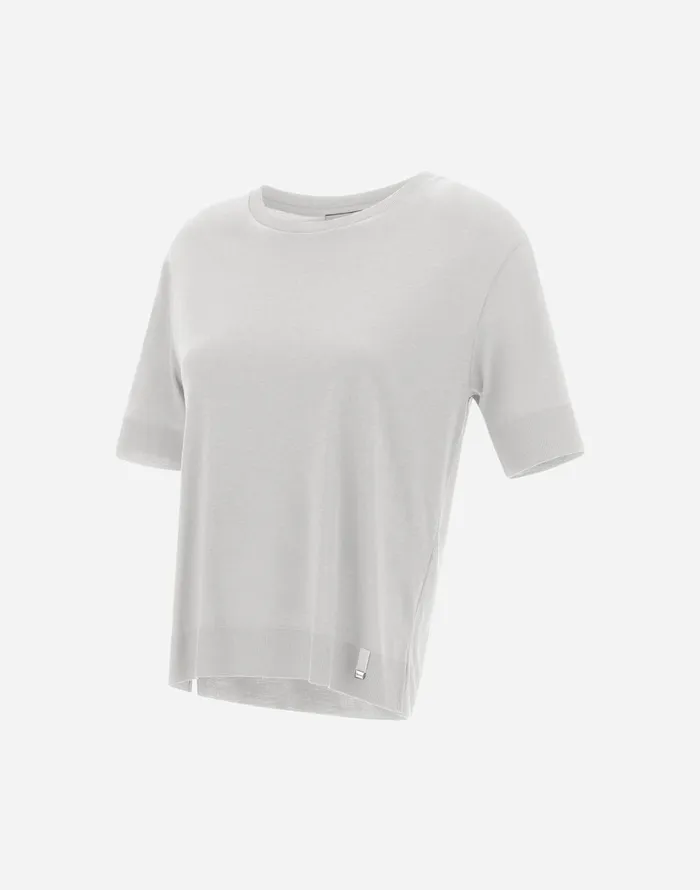 Herno TSHIRT IN GLAM KNITEFFECT White Women Tshirts and Tops