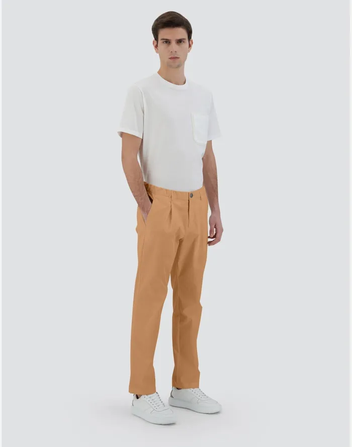 Herno TROUSERS IN COTTON FEEL Camel Men Trousers