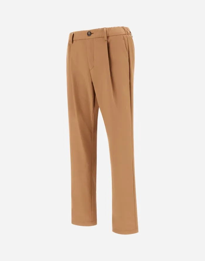 Herno TROUSERS IN COTTON FEEL Camel Men Trousers