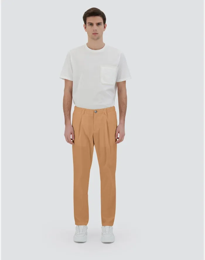 Herno TROUSERS IN COTTON FEEL Camel Men Trousers