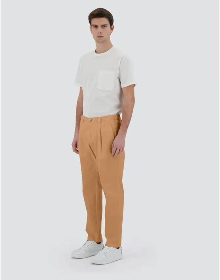 Herno TROUSERS IN COTTON FEEL Camel Men Trousers