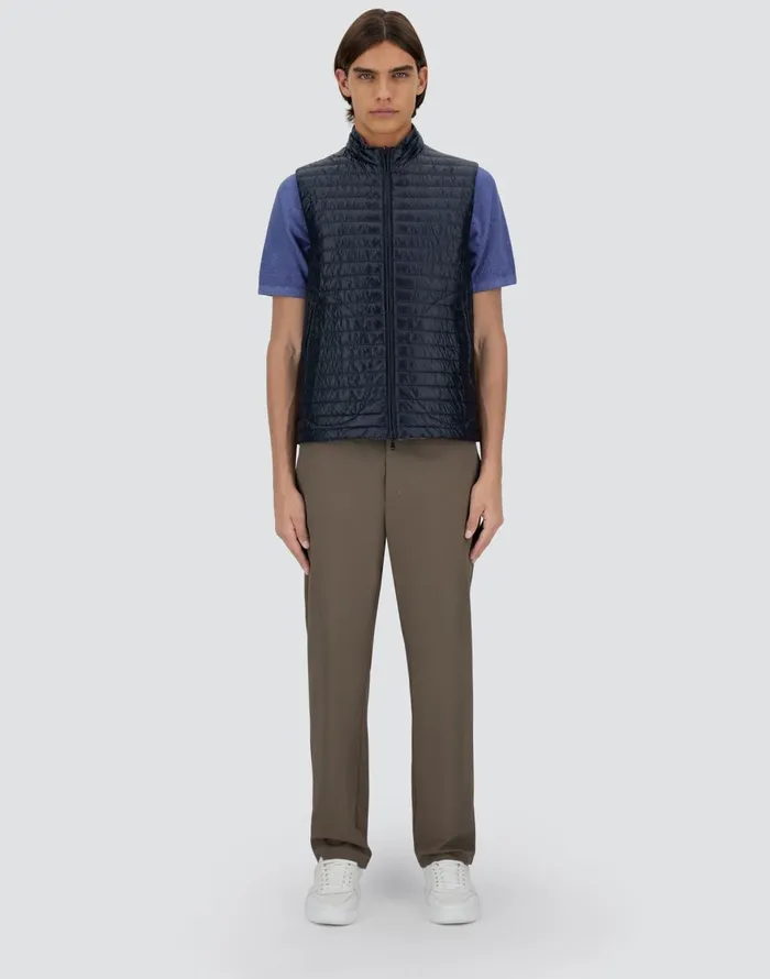 Herno TWOTONE REVERSIBLE NYLON ULTRALIGHT VEST Light Blue Men Vests