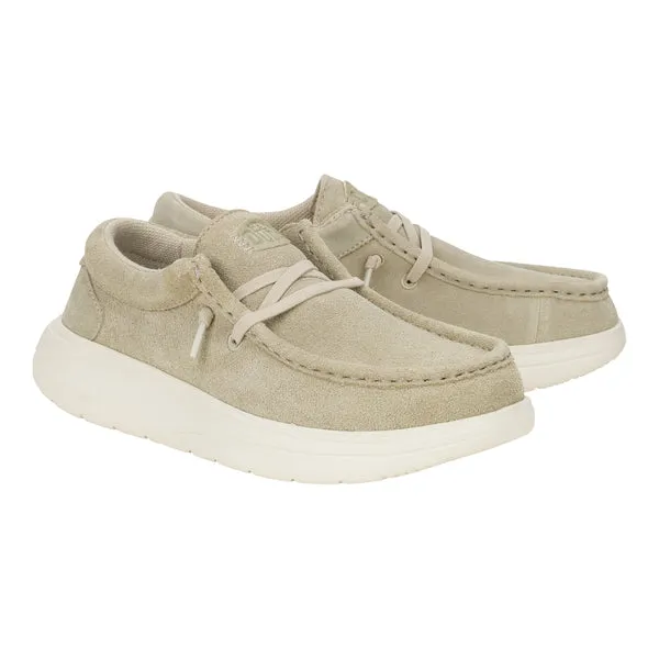 heydude Platforms Apparel Wendy Comf Suede Stone GreySilver Birch