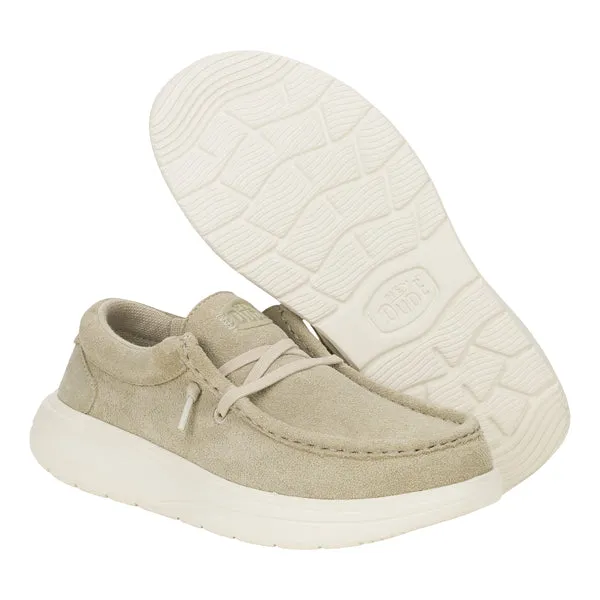 heydude Platforms Apparel Wendy Comf Suede Stone GreySilver Birch