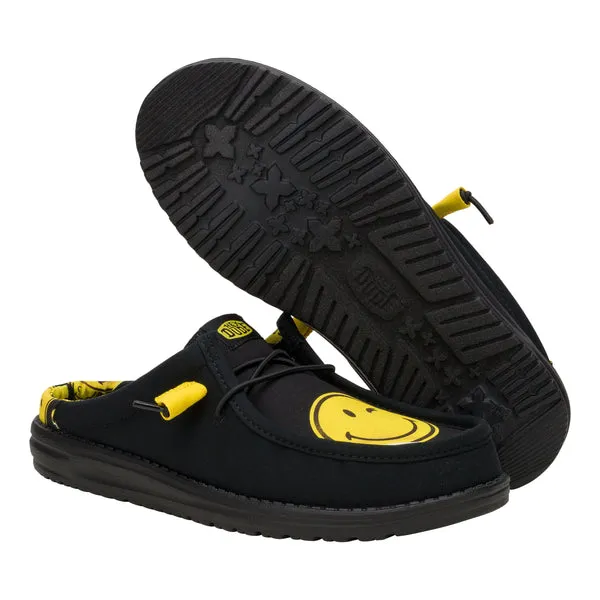 heydude Wally Slip SMILEYWORLD Smiley BlackYellow Apparel Mules