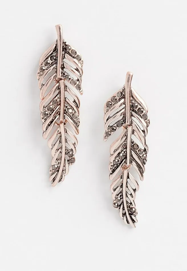 Hinged Feather Stud Earrings Women Maurices Jewelry