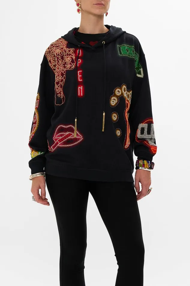 HOODY WITH POCKETS ELECTRIC LOVELAND Electric Loveland Womens Camilla Knitwear