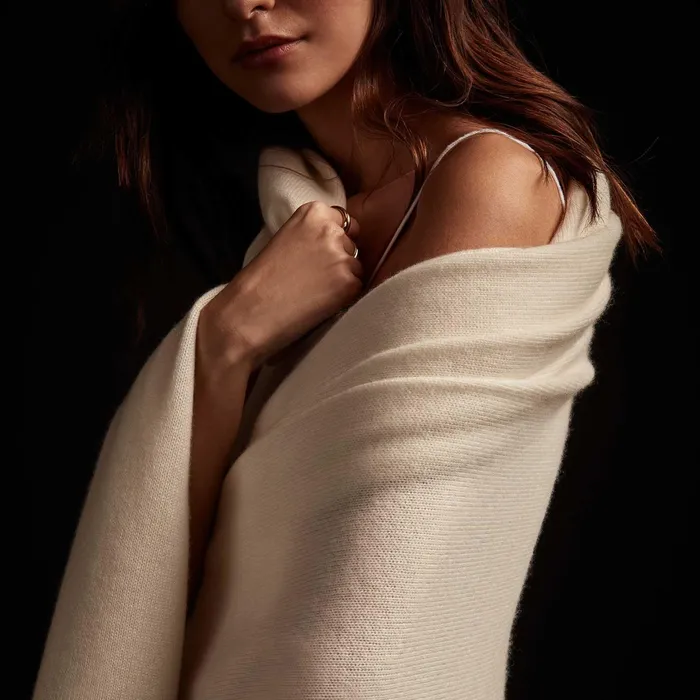 HOUSE James Perse Blankets Cashmere Knit Blanket White