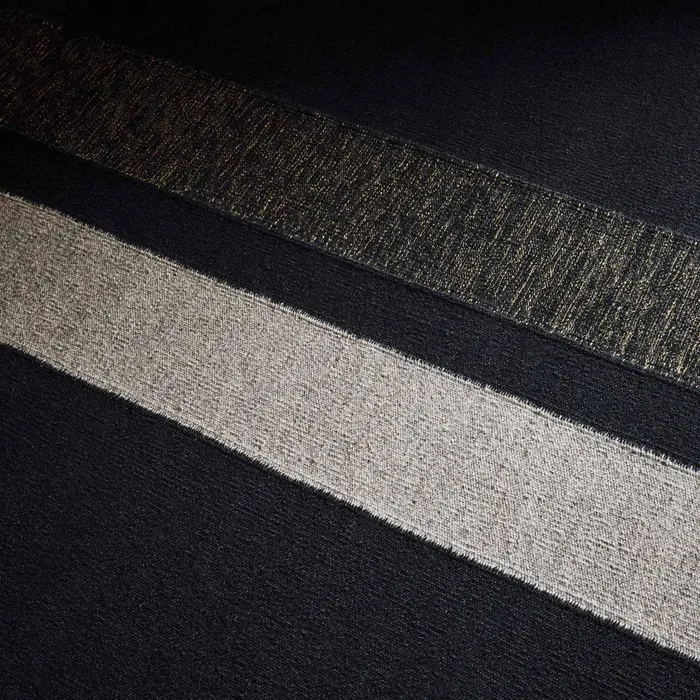 HOUSE James Perse Rugs Runners 35FT X 9FT Double Stripe Runner Blackblack Marlepearl Grey