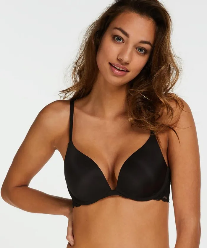 Hunkemller Angie Padded Underwired PushUp Bra 8211 Black Black 8211 Women Hunkemller Angie Padded Underwired PushUp Bra 8211 Black Black 8211 Women