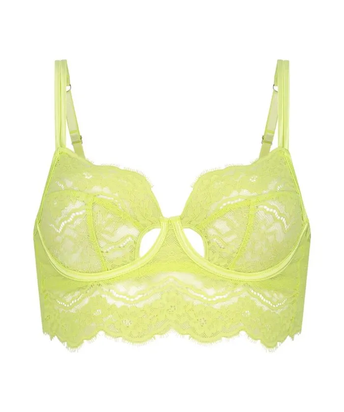 Hunkemller Blaise NonPadded Longline Underwired Bra 8211 Green Green 8211 Women Hunkemller Blaise NonPadded Longline Underwired Bra 8211 Green Green 8211 Women