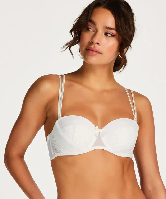 Hunkemller Catrin Padded Strapless Underwired Bra 8211 White White 8211 Women